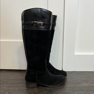 Tory Burch Black Heeled Riding Boots